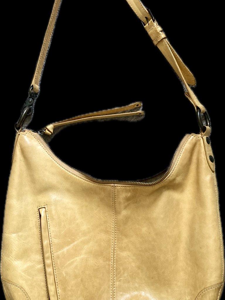 Yellow Frye Hobo Leather Purse "Melissa"